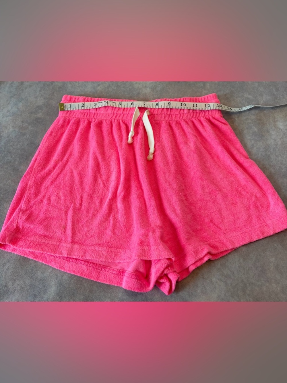 Generation Love Size:S Women Pink Terry Lounge Shorts with Drawstring - Picture 6 of 12